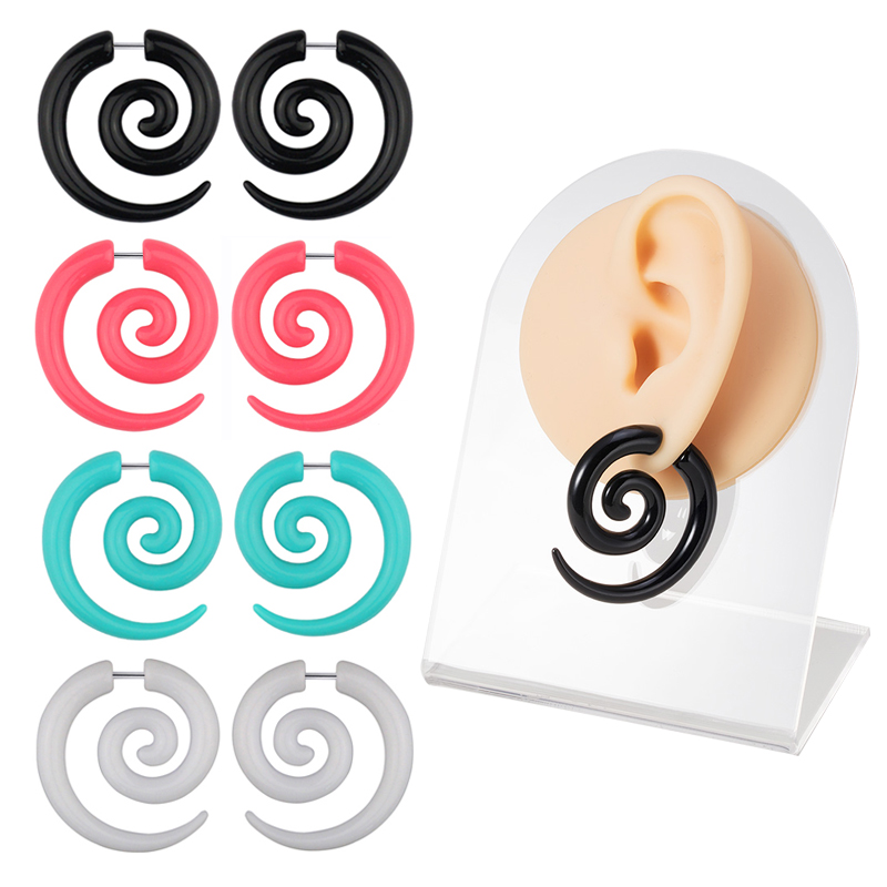 Seam Gauge Metal - 2pcs Acrylic Fake Plug Tunnel Earrings