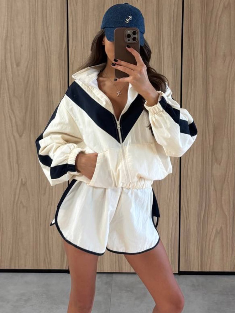 Contrast Shorts Two Piece Set  - огляд і ціна Sewing Jackets