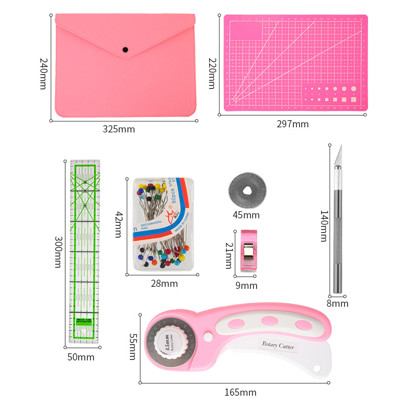 Rotary Cutter Set Pink - Quilt - огляд і ціна Rotary Cutter Fabric